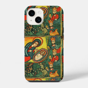 Funda Para iPhone 14 ADORACIÓN DE MAGOS, NATIVIDAD PRIMITIVA Navidad