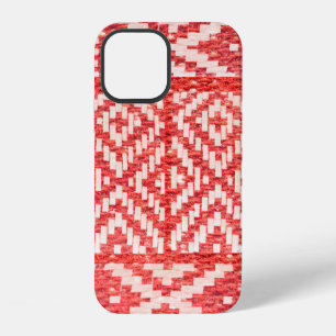 Funda Para iPhone 12 adorno étnico en textil de lino natural