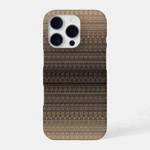 Funda Para iPhone 16 Pro Adorno étnico marrón