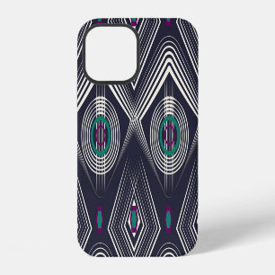 Funda Para iPhone 12 Adorno geométrico antiguo, textura elegante.