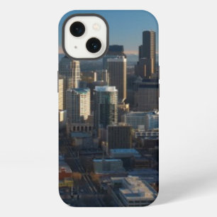 Aerial view of Seattle city skyline