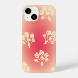 Funda Para iPhone 14 Aesthetic gradient with flowers