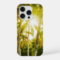 Funda para iPhone Aesthetic Palm Trees Golden Sunb