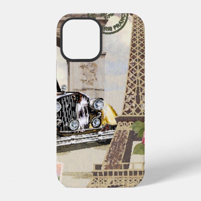 Funda Para iPhone Afiche de la época de París. (Reverso )