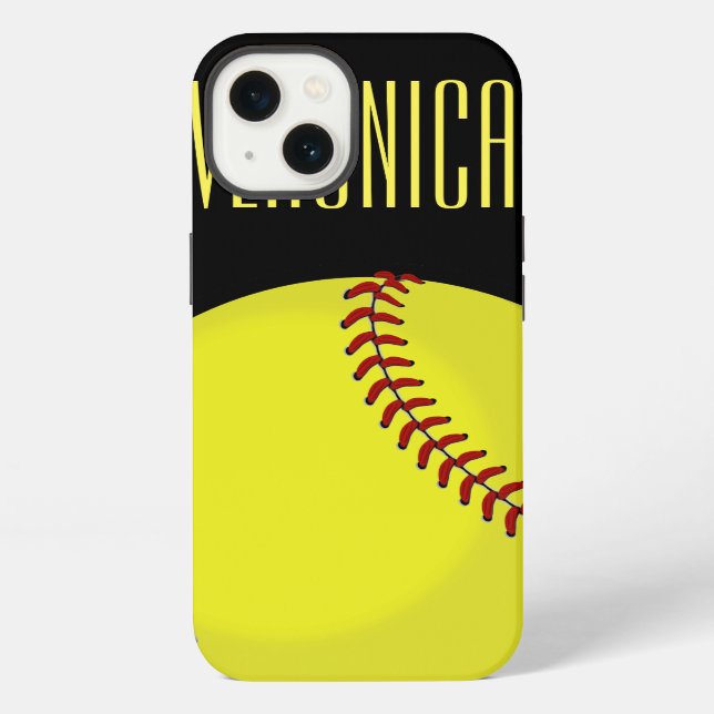 Funda Para iPhone Aficionado del sóftbol (Reverso )