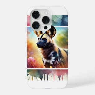 African Wild Dog 010924AREF137 - Watercolor