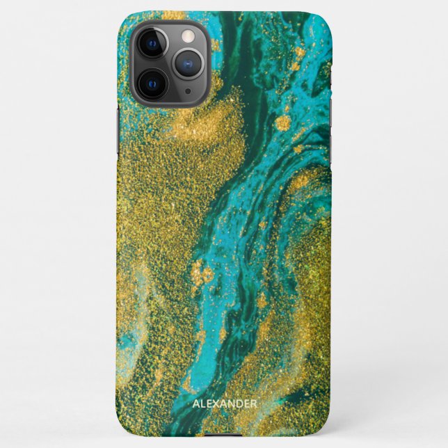 Funda Para iPhone Agate personalizado nombre escrito a mano moderno  (Reverso)