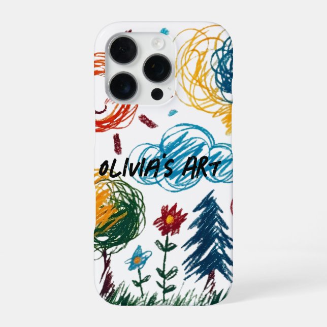 Funda Para iPhone Agrega el arte de tus hijos a esto (Reverso)