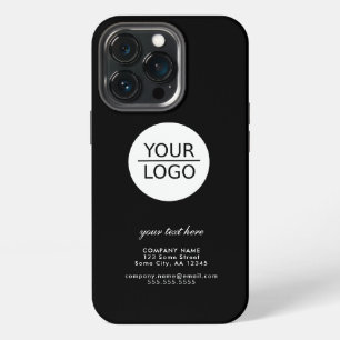 Funda Para iPhone 13 Pro Agrega tu Texto Personalizado de Logo Empresa Negr