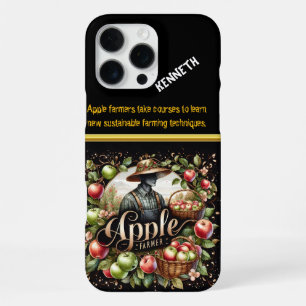 Funda Para iPhone 16 Pro Max Agricultor de Apple cuidando huertos al amanecer