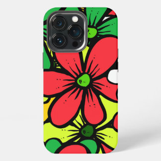 Funda Para iPhone 13 Pro Agrupación brillante de flores de verano en bonito
