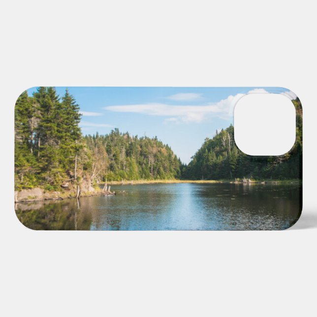 Funda Para iPhone Agua | Lago Spruce Quebec, Canadá (Reverso Horizontal)
