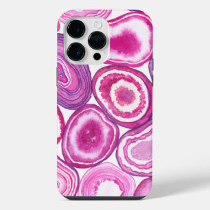 Funda Para iPhone 14 Pro Max Aguamarina de ágata rosa