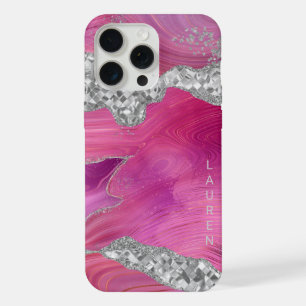 Aguamarina Magenta Remolino Ágata Geoda Plata Bril