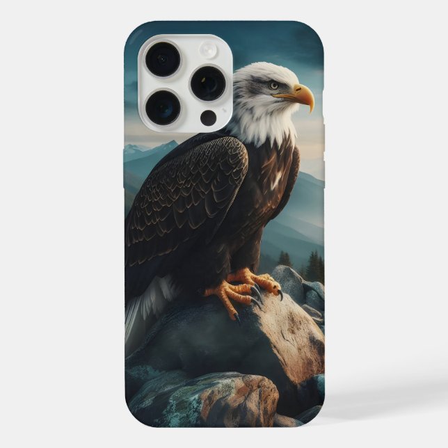 Funda Para iPhone Águila encaramada en terreno rocoso (Reverso )