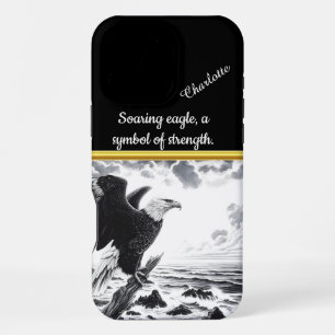 Funda Para iPhone 16 Pro Max Águila majestuosa encaramada sobre turbulentas ola