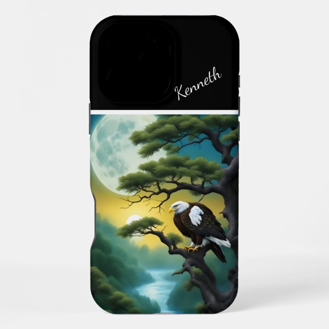 Funda Para iPhone Águila Nocturna del Sauce (Reverso )