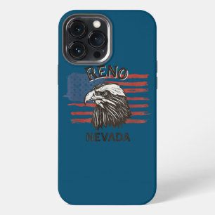Funda Para iPhone 13 Pro Max Águila Retro Bandera de EE. UU. Nevada Vintage Ren
