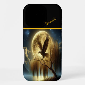 Funda Para iPhone 16 Pro Max Águila salvaje dorada