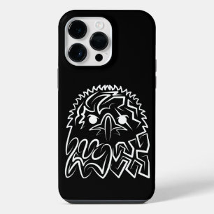 Funda Para iPhone 14 Pro Max Águila Tribal en Blanco y Negro