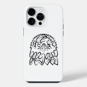 Funda Para iPhone 14 Pro Max Águila tribal en blanco y negro