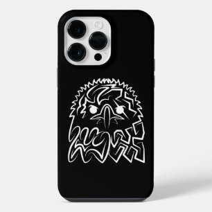 Funda Para iPhone 14 Pro Max Águila Tribal en Blanco y Negro