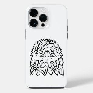 Funda Para iPhone 14 Pro Max Águila Tribal en Blanco y Negro