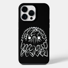 Funda Para iPhone 14 Pro Max Águila Tribal Negra y Blanca