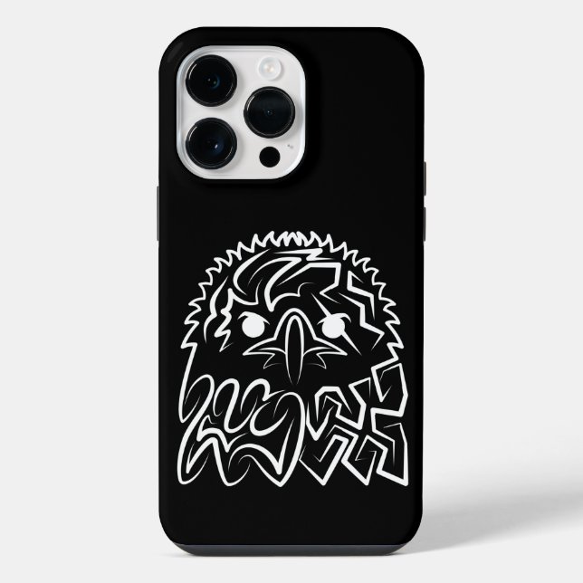 Funda Para iPhone Águila Tribal Negra y Blanca (Reverso )