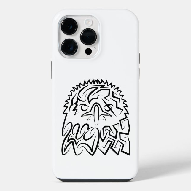 Funda Para iPhone Águila Tribal Negra y Blanca (Reverso )