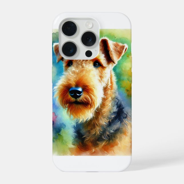 Funda Para iPhone Airedale Terrier 050724AREF105 - Watercolor (Reverso )