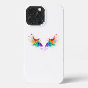Funda Para iPhone 13 Pro Max Alas del arco iris fluidas