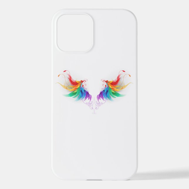 Funda Para iPhone Alas del arco iris fluidas (Reverso )