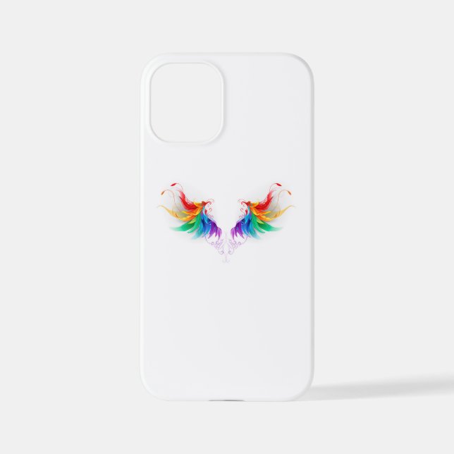 Funda Para iPhone Alas del arco iris fluidas (Reverso )