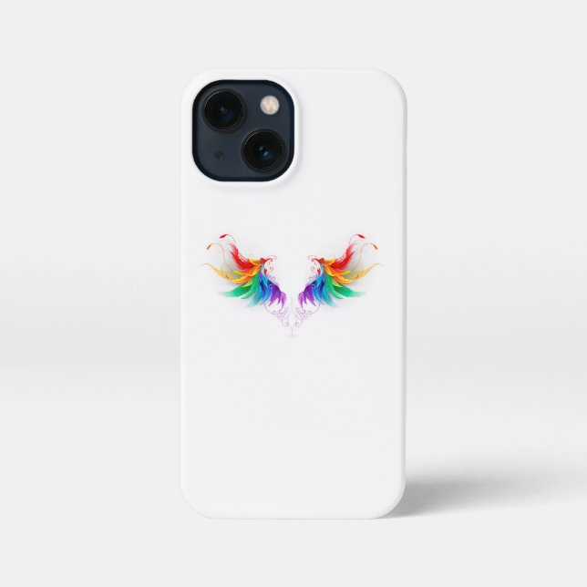 Funda Para iPhone Alas del arco iris fluidas (Reverso )