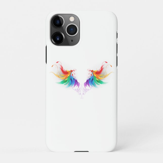 Funda Para iPhone Alas del arco iris fluidas (Reverso)