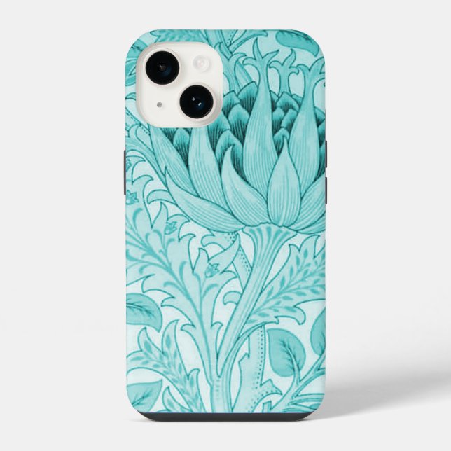 Funda Para iPhone Alcachofa Azulada de William Morris (Reverso )
