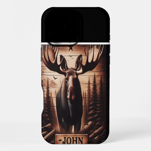 Funda Para iPhone Alce del bosque de John (Reverso )