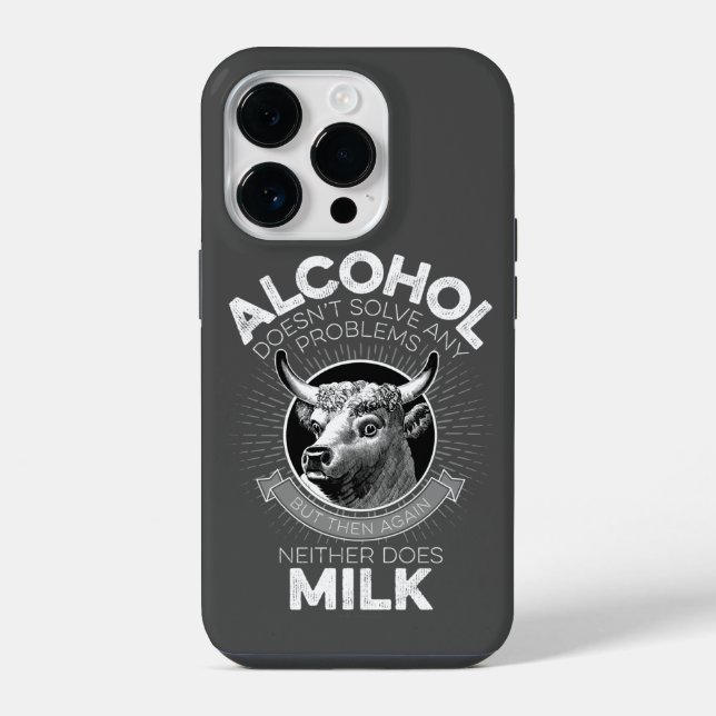 Funda Para iPhone Alcohol vs. Leche (Reverso )
