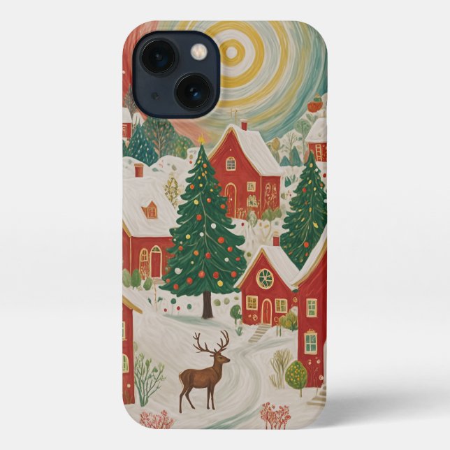 Funda Para iPhone Aldea de los navidades (Reverso )