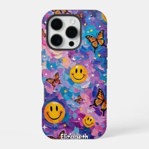 Funda Para iPhone 16 Pro Alegría del Kaleidoscope: Galaxia de sonrisa de ma