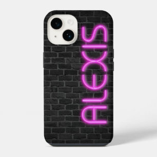 Funda Para iPhone 14 ALEXIS en luces de neón rosadas