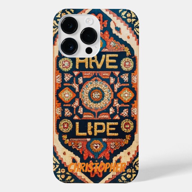 Funda Para iPhone Alfombra persa de alfombra oriental (Reverso)