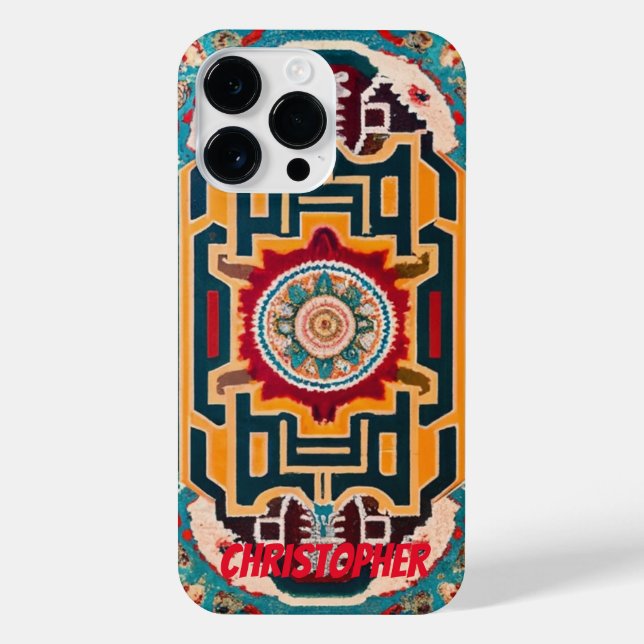 Funda Para iPhone Alfombra persa de alfombra oriental (Reverso)