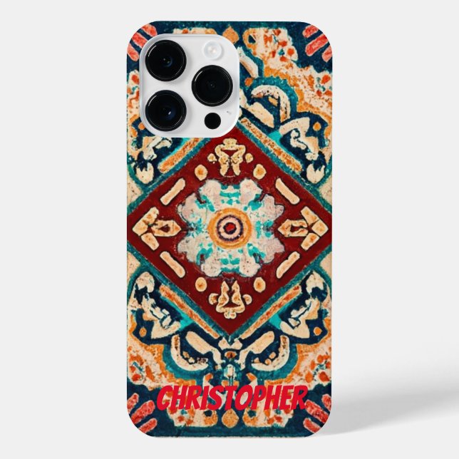Funda Para iPhone Alfombra persa de alfombra oriental (Reverso)