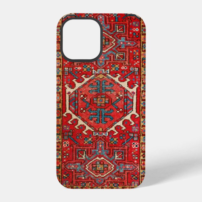 Funda Para iPhone Alfombra Persa Oriental Roja Sofisticada Clásica   (Reverso )