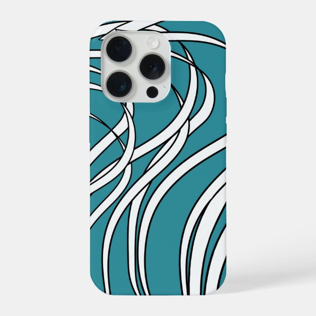 Funda Para iPhone Algas submarinas en azul (Reverso )