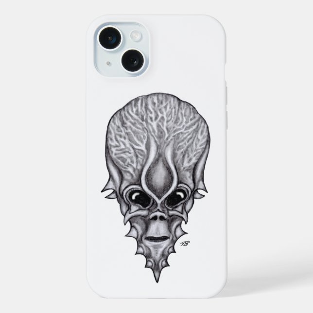 Funda Para iPhone Alien Face , reconstrucción facial de cráneo afric (Reverso )