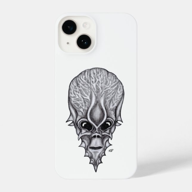 Funda Para iPhone Alien Face , reconstrucción facial de cráneo afric (Reverso )