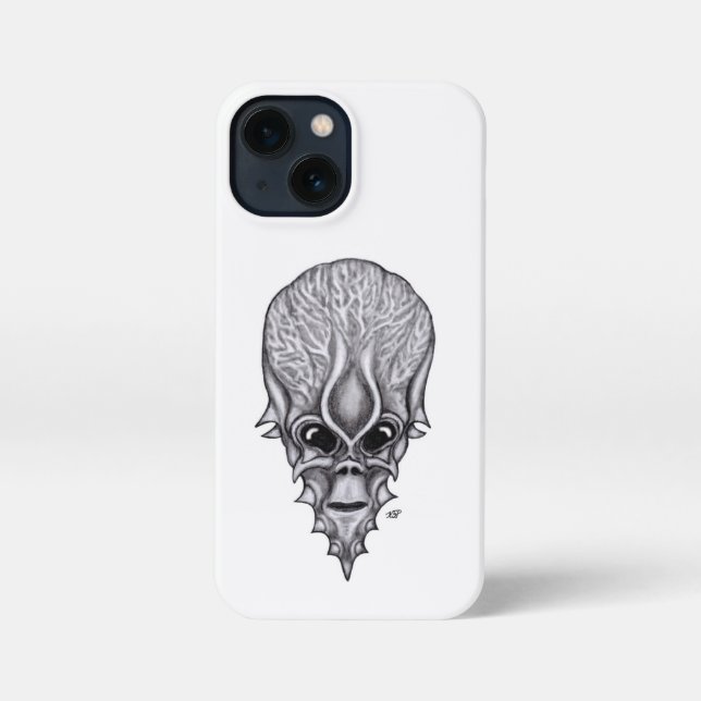 Funda Para iPhone Alien Face , reconstrucción facial de cráneo afric (Reverso )